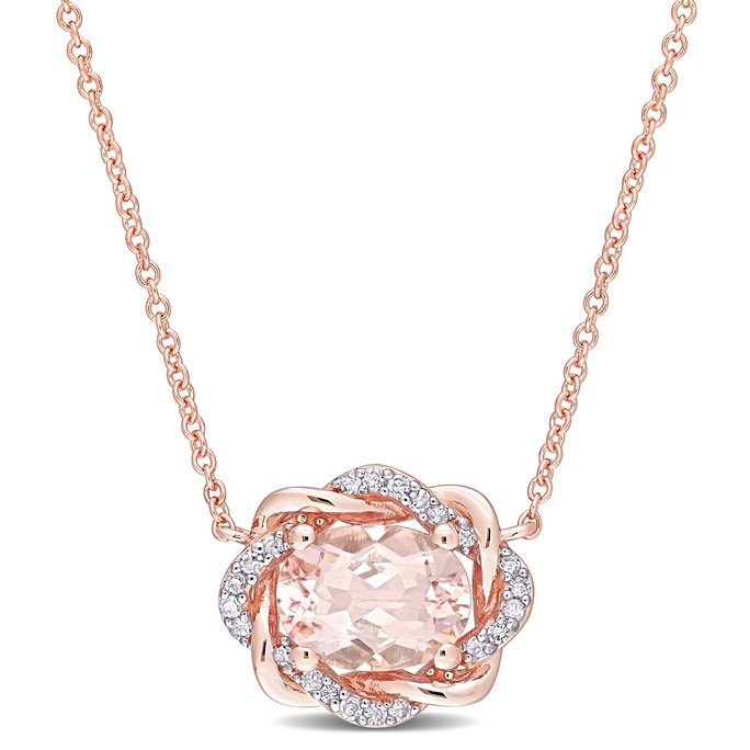 Womens 1/10 ct. tw. Diamond Pendant in 14K Rose Gold | Sirena® Necklaces &  Pendants — Burbujas Magicas